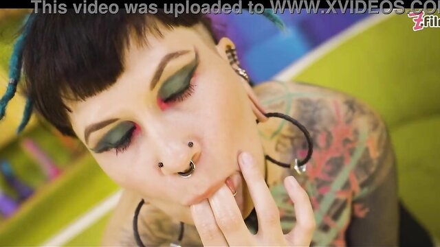 Tattooed teen gets rough fucked and deepthroats in POV video