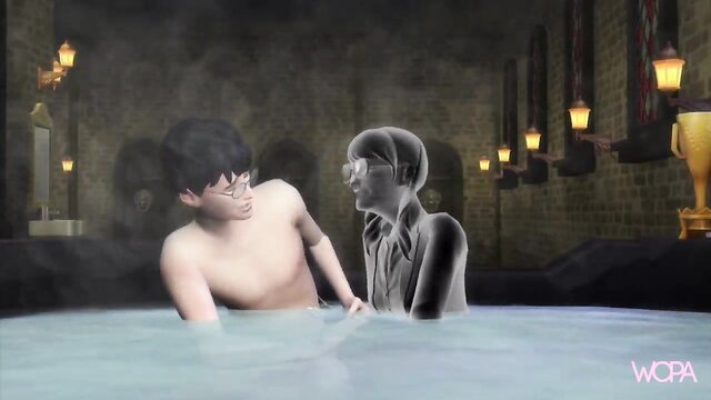 Harry Potter and Moaning Myrtle engage in steamy sex in animated 3D video