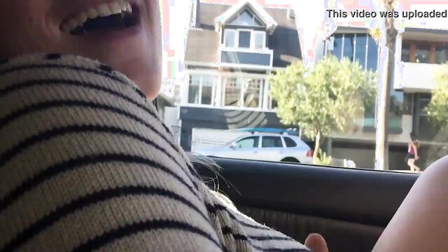Princess Bunnie playing with a toy car in public, erotic video - Public Masturbation Playing in Car with Toy