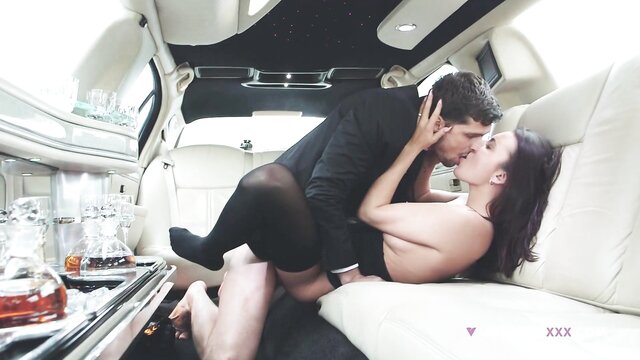 Public sex in a limo with Vanessa Decker
