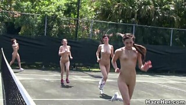 Hazing in the tennis court: Amateur girls go wild